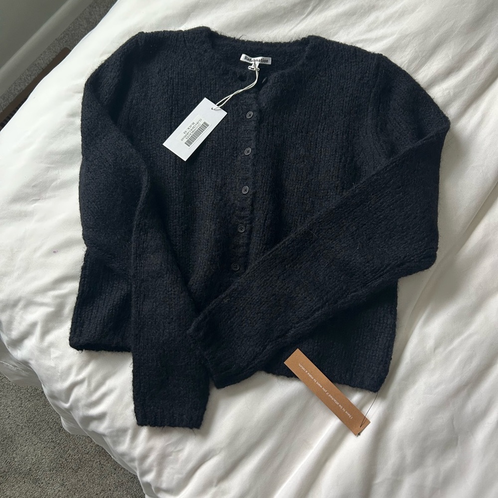 New Reformation Clara Crew cardigan